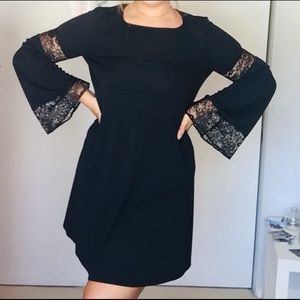 lace bell sleeve dress